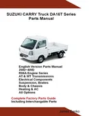 Suzuki Carry Truck DA16T Series Parts Manual - James Danko