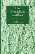 Das Evangelium Matthaei - J. Wellhausen