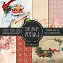 Vintage Christmas Scrapbook Paper Pad 8x8 Scrapbooking Kit for Papercrafts, Cardmaking, DIY Crafts, Holiday Theme, Retro Design - As Ever Crafty