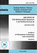 Archiwum Technologii Maszyn i Automatyzacji 28/3 - Praca zbiorowa