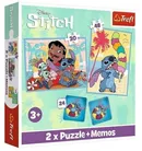 Puzzle 2w1 + Memos Wesoły dzień Lilo&Stitch