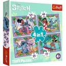 Puzzle 4w1 Disney Szalony dzień Lilo&Stitch
