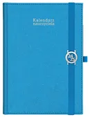 Kalendarz nauczyciela 2024/2025 B5T Kraft z gumką ażurowa data niebieski