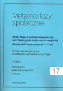 Metamorfozy społeczne tom 17 Wielka Wojna w polskiej korespondencji zatrzymanej