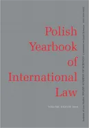 2018 Polish Yearbook of International Law vol. XXXVIII - Agata Helena Winkiel-Skora