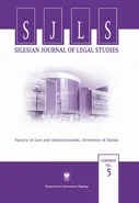 „Silesian Journal of Legal Studies”. Contents Vol. 5