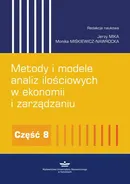 Metody i modele analiz ilościowych w ekonomii i zarządzaniu. Część 8