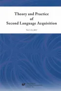 „Theory and Practice of Second Language Acquisition” 2017. Vol. 3 (1)