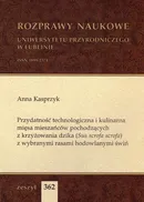 Przydatność technologiczna i kulinarna mięsa mieszańców pochodzących z krzyżowania dzika (Sus scrofa scrofa) z wybranymi rasami hodowlanymi świń - Anna Kasprzyk