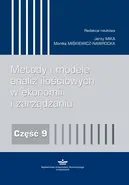 Metody i modele analiz ilościowych w ekonomii i zarządzaniu