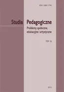„Studia Pedagogiczne. Problemy społeczne, edukacyjne i artystyczne” t. 26
