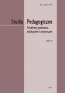Studia Pedagogiczne. Problemy społeczne, edukacyjne i artystyczne, t. 27