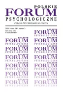 Polskie Forum Psychologiczne tom 24 numer 3