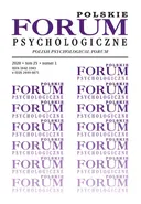 Polskie Forum Psychologiczne tom 25 numer 1