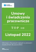 Umowy i świadczenia pracownicze - TOP 10 Kadry - Anna Hugiel-Lazarowicz