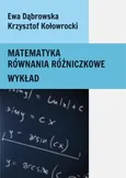Matematyka. Równania różniczkowe. Wykład - Ewa Dąbrowska