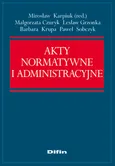 Akty normatywne i administracyjne - Outlet