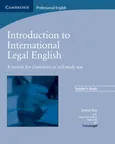 Introduction to International Legal English Teacher's Book - Jeremy Day