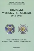 Odznaki wojska polskiego 1918-1945 - Zdzisław Sawicki