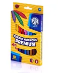 Kredki woskowe Premium 18 kolorów