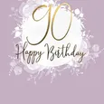 Karnet Swarovski kwadrat Urodziny 90