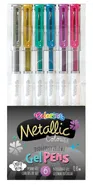 Długopisy żelowe Metallic 6 kolorów