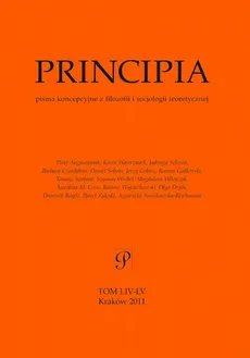 PRINCIPIA. Pisma koncepcyjne z filozofii i socjologii teoretycznej, t. 54-55