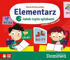 Domowa Akademia Elementarz 6-latek czyta sylabami - Outlet - Joanna Straburzyńska