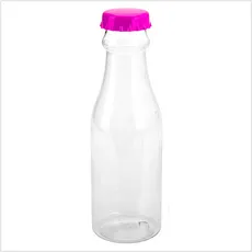 Butelka z kapslem, różowa 650 ml