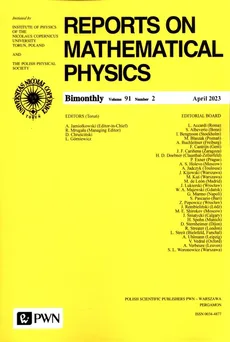 Reports On Mathematical Physics 91/2 - Polska - Outlet