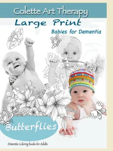 Butterflies. Dementia coloring books for Adults - Therapy COLETTE Art