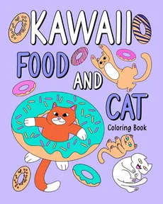 Kawaii Food and Cat Coloring Book - PaperLand