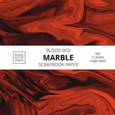 Blood Red Marble Scrapbook Paper - Better Crafts Make