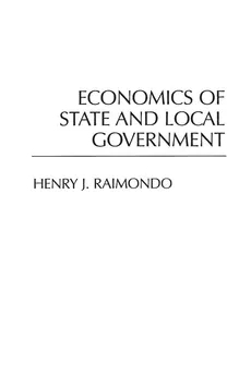 Economics of State and Local Government - Henry Raimondo