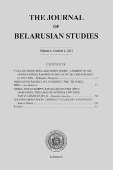 The Journal of Belarusian Studies 2016 - Ostrogorski Centre