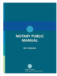 Rhode Island Notary Public Manual - of State Rhode Island Secretary