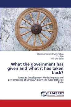 What the government has given and what it has taken back? - Balasubramaniam Swaminathan