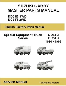 Suzuki Carry Truck Special Equipment Master Parts Manual DD51B DC51C - Yokohama Motors