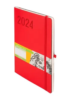Kalendarz 2024 Impresja B5 TDW czerwony - Outlet