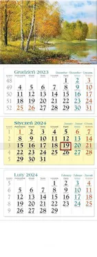 Kalendarz 2024 KT11 Jesień trójdzielny - Outlet