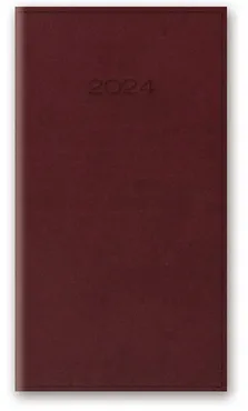 Kalendarz 2024 11T A6 bordowy kieszonkowy