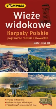 Wieże widokowe Karpaty Polskie pogranicze czeskie i słowacke 1:350 000 - Outlet