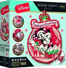 Puzzle drewniane Disney Świąteczna przygoda Mickey i Minni 160