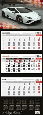Kalendarz 2024 trójdzielny Lamborgini KT-2 v.58 - Outlet