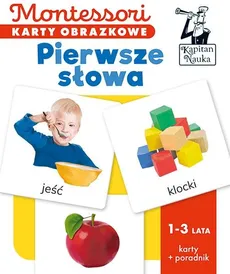 Montessori. Karty obrazkowe Pierwsze słowa (1-3 lata). Kapitan Nauka - Outlet - Katarzyna Dołhun