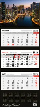 Kalendarz 2024 trójdzielny City Dubai KT-2 v.53