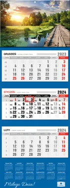 Kalendarz 2024 trójdzielny Mazury KT-2 v.54
