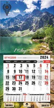 Kalendarz 2024 jednodzielny mini z magnesem Morskie Oko KTJ-2 mini v14