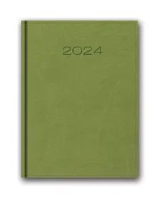 Kalendarz 2024 A5 książkowy jasnozielony