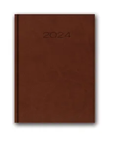 Kalendarz 2024 21DR A5 brązowy